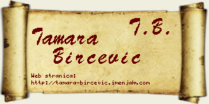 Tamara Birčević vizit kartica